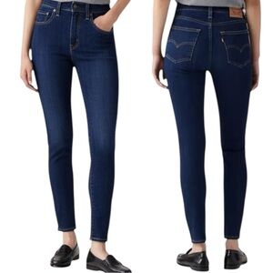 Levi’s 721 High Rise Skinny Size 26 Stretch Denim Jeans Dark Wash
